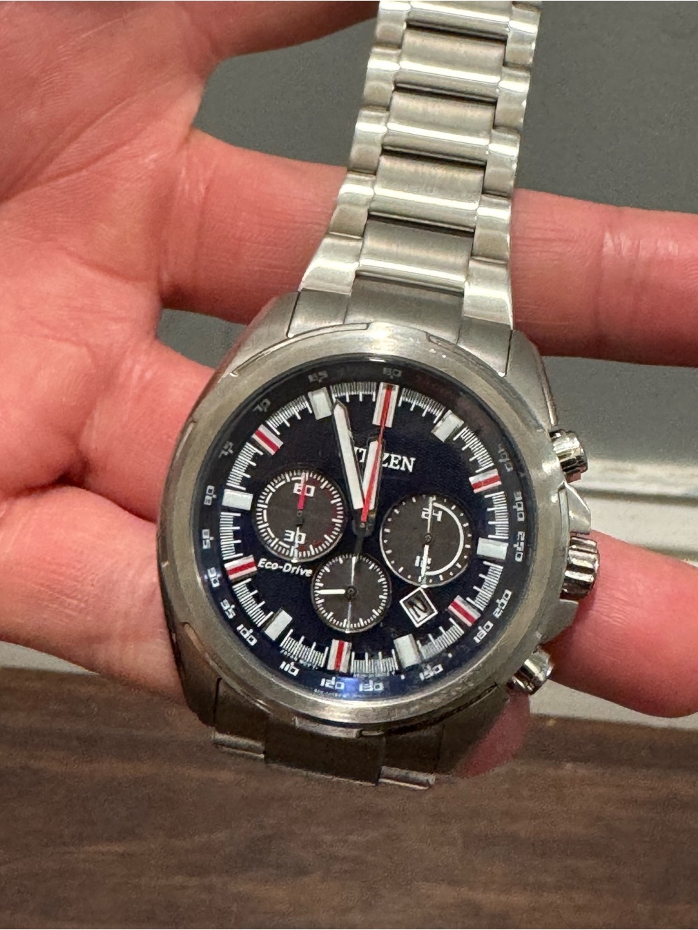 Citizen Silver Stainless Steel Men's Watch with Multitone Dial